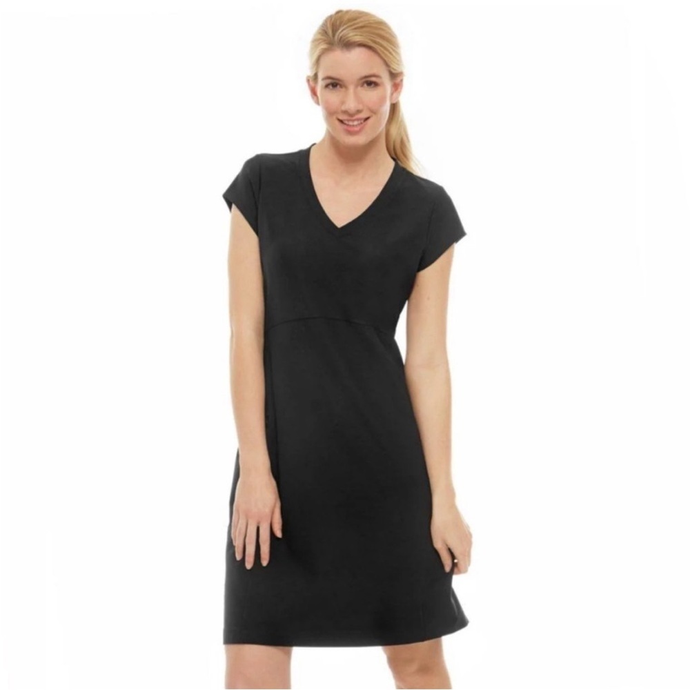 L.L. Bean Sporty Lycra Black Dress Small